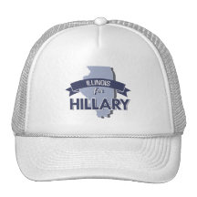 ILLINOIS FOR HILLARY -.png Trucker Hats