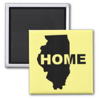 Illinois Home Away From Home Fridge Magnet