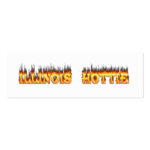 Illinois Hottie fire and flames Business Card