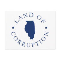 Illinois Land Of Corruption postcards