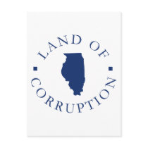 Illinois Land Of Corruption postcards