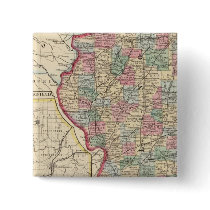 Illinois Map by Mitchell Pinback Buttons