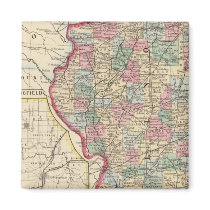 Illinois Map by Mitchell Magnet