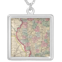 Illinois Map by Mitchell Personalized Necklace
