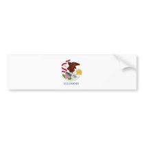 Illinois Official State Flag bumper stickers