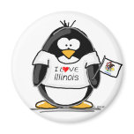 Illinois Penguin Magnet