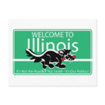 Illinois Road Sign Postcard