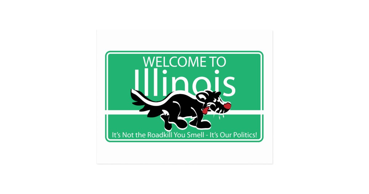 Illinois Road Sign Postcard | Zazzle