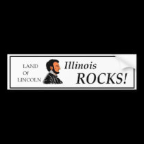 Illinois Rocks bumper sticker bumper stickers by WRDGateway Illinois Rocks bumper sticker bumper stickers