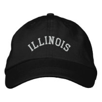 Illinois State Embroidered embroidered hats
