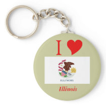 Illinois State Flag Keychains