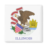 Illinois State Flag Fridge Magnets