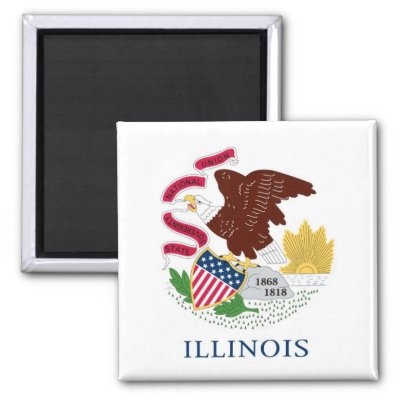 Illinois State Flag refrigerator magnets