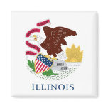 Illinois State Flag Refrigerator Magnets