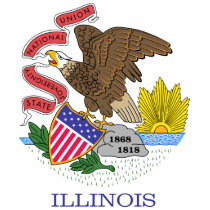 Illinois State Flag t-shirts by 1791dotus Illinois State Flag t-shirts