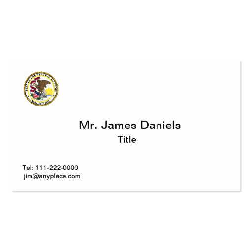 Illinois State Seal Business Card (front side)