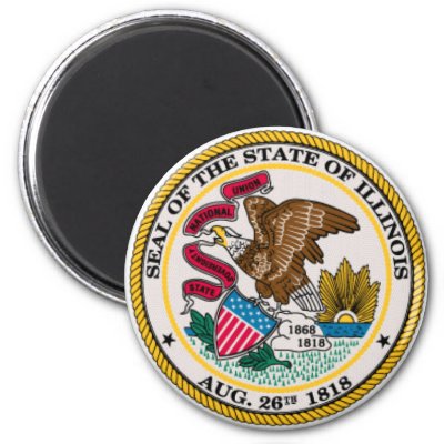 Illinois State Seal Refrigerator Magnets by lean2left