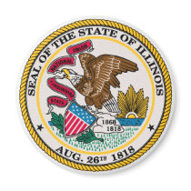 Illinois State Seal magnets by lean2left Illinois State Seal magnets