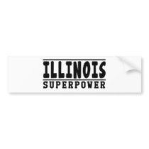 Illinois Superpower Designs Bumper Stickers
