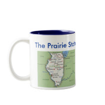Illinois Symbols & Map mugs by archemedes Illinois Symbols & Map mugs