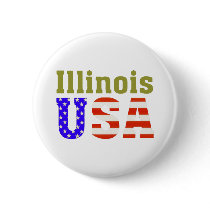 Illinois USA! buttons by All50States Illinois USA! buttons