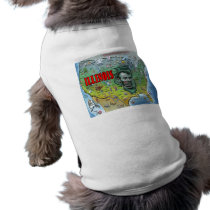 Illinois USA Map Doggie T-shirt