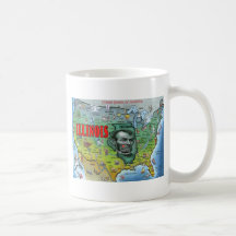 Illinois USA Map Mug