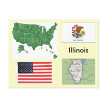Illinois, USA postcards