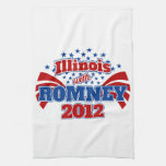 Illinois with Romney 2012 Hand Towel