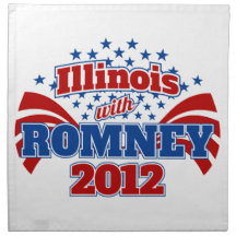 Illinois with Romney 2012 Napkin