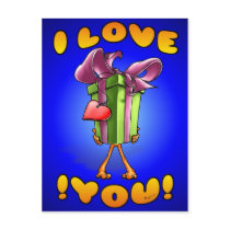Illow Orange - I love you Postcard by Illow_Orange Illow Orange - I love you Postcard