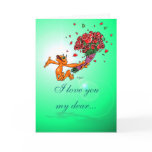 Illow Orange with Flowers - customizable Card