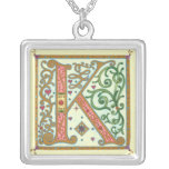 Illuminata *K* Monogrammed Silver-Plated Necklace necklaces