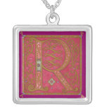 Illuminata *R* Monogrammed Silver-Plated Necklace necklaces