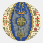 Illuminated Manuscript for Ascension Day Round Sticker