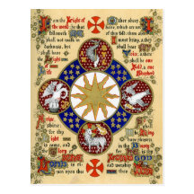 Illuminated Manuscript the Epiphany Post Card