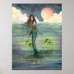 "Illuminated Sea" Mermaid Poster by Molly Harrison