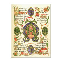 Illuminated symbol depicting festival of Advent. Gallery Wrapped Canvas