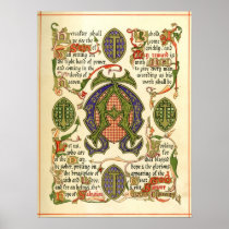Illuminated symbol depicting festival of Advent. Print