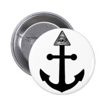 anchor, vintage, illuminati, eyes of providence, hipster, inspirational, cool, humor, funny, tattoo, hip, nautical, art, old school, music, inspire, button, Button with custom graphic design