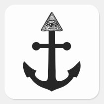 sticker, anchor, vintage, illuminati, eyes of providence, hipster, inspirational, cool, hip, funny, nautical, tattoo, art, old school, music, inspire, Sticker with custom graphic design