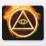 Illuminati on Fire Mouse Mats