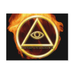 Illuminati on Fire Post Card