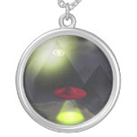Illuminati Pyramid and UFO Necklace