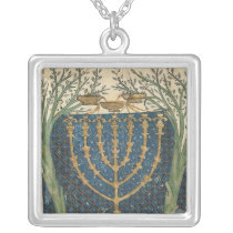 Illumination of a menorah, from pendants