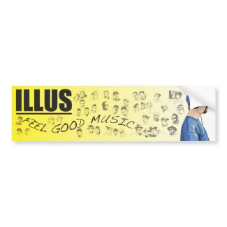 ILLUS: Feel Good Music Bumper Sticker bumpersticker
