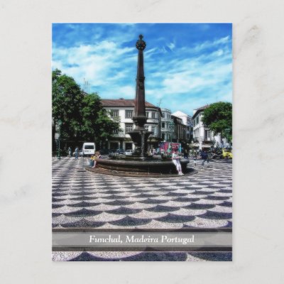 Illusion Tiles Art : Funchal, Madeira (Portugal) postcard