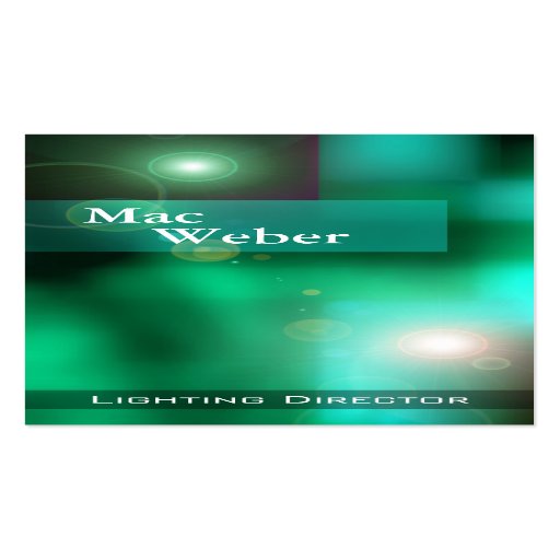 Illusions - Lighting Director Tech Lighting Design Business Card Template