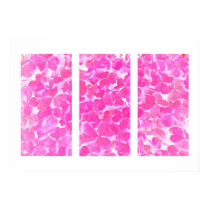 illusion's Wings Triptych in Hot Pink posters