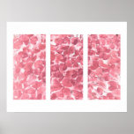 illusion's Wings Triptych in Pink posters
